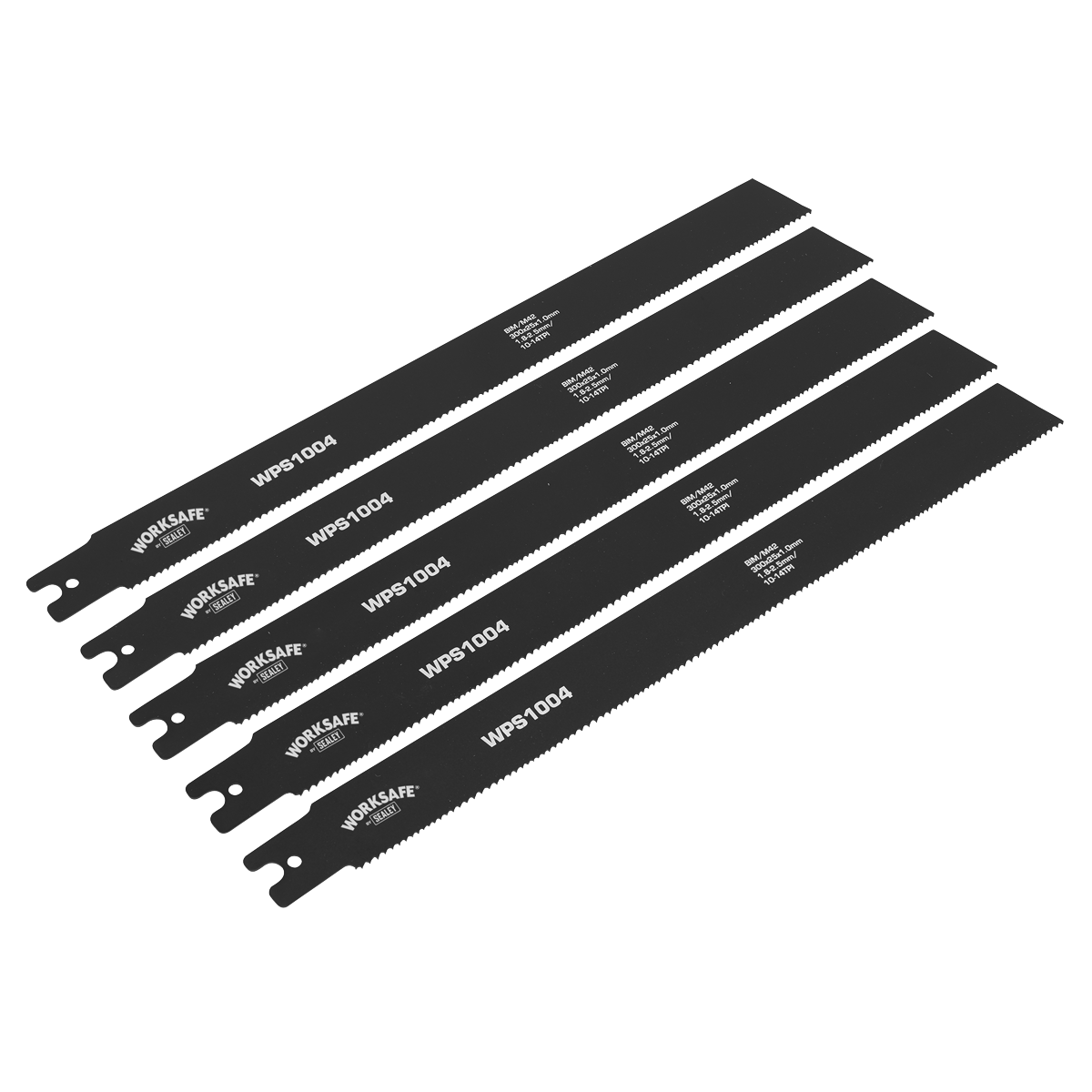 Sealey WPS1004 Worksafe® Pipe Saw Blade 300 x 25 x 1mm 10-14tpi - Pack of 5