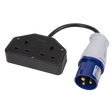 Sealey WPS16132 Twin Trailing Socket & Cable Set 16A/13A