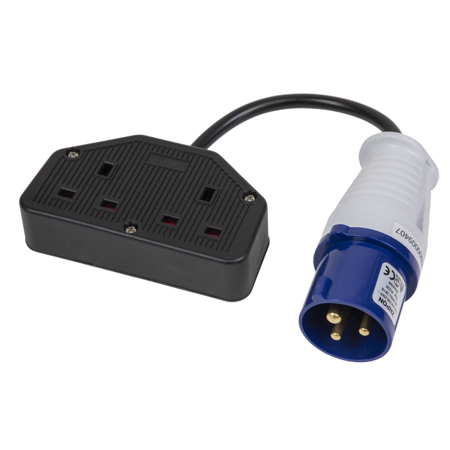 Sealey WPS16132 Twin Trailing Socket & Cable Set 16A/13A