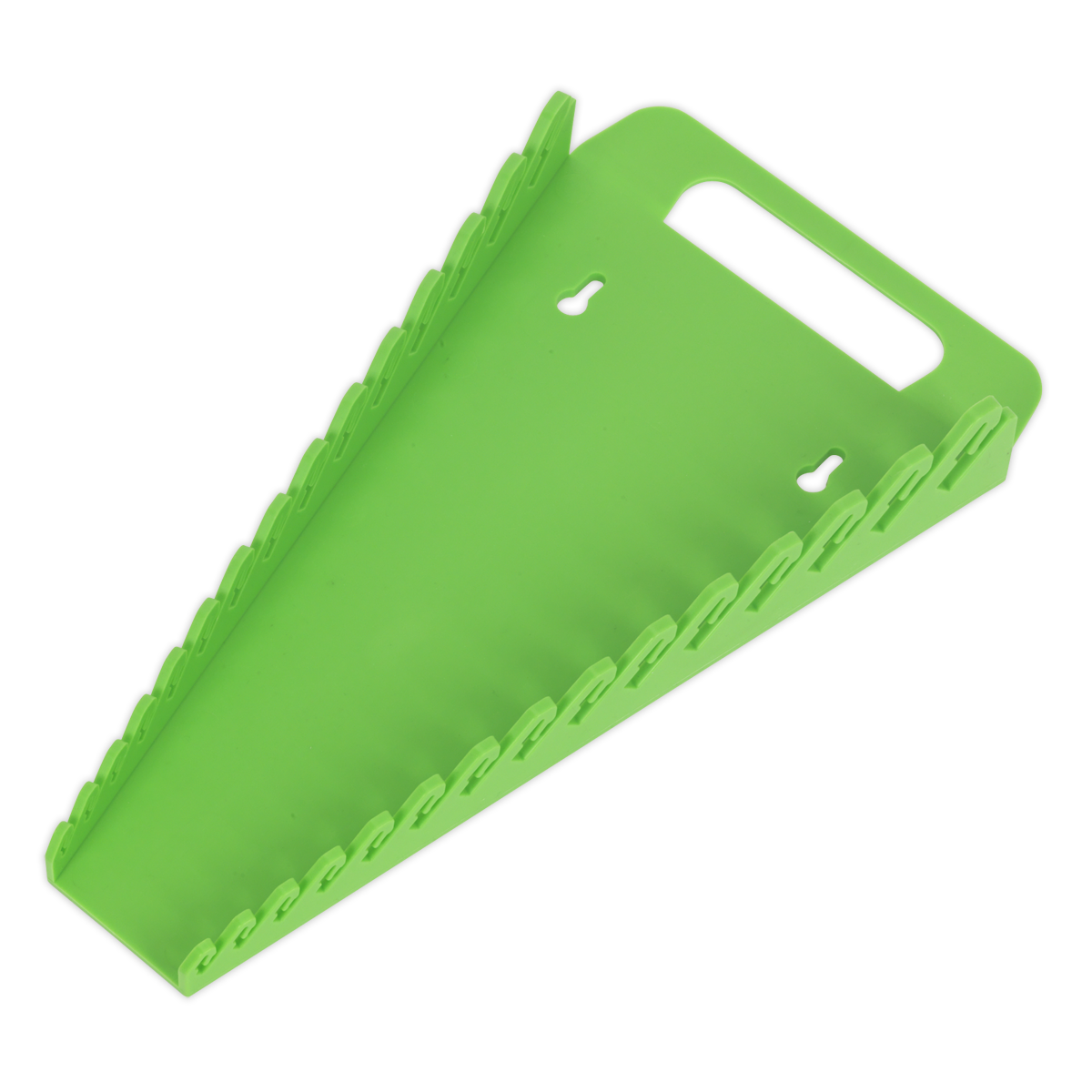 Sealey WR08HV Premier Spanner Rack Capacity 15 Spanners - Hi-Vis Green