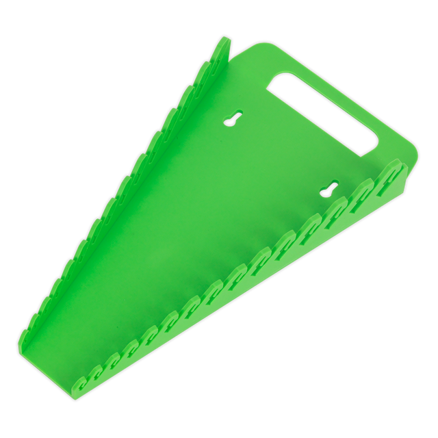 Sealey WR08HV Premier Spanner Rack Capacity 15 Spanners - Hi-Vis Green