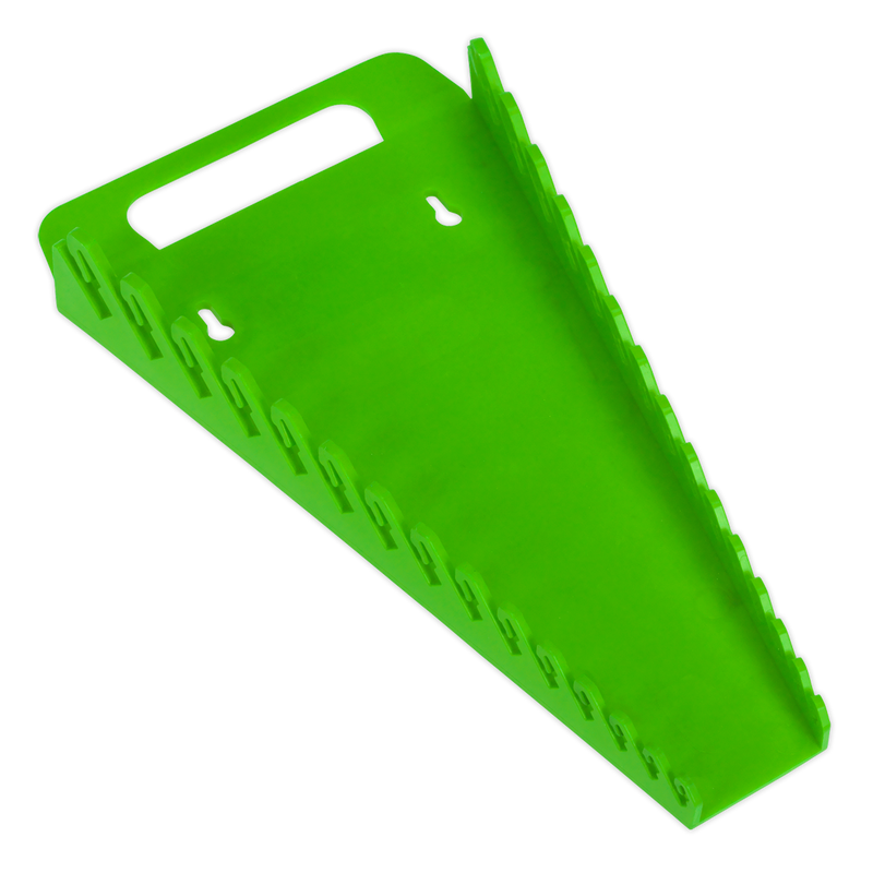 Sealey WR08HV Premier Spanner Rack Capacity 15 Spanners - Hi-Vis Green - additional view 4