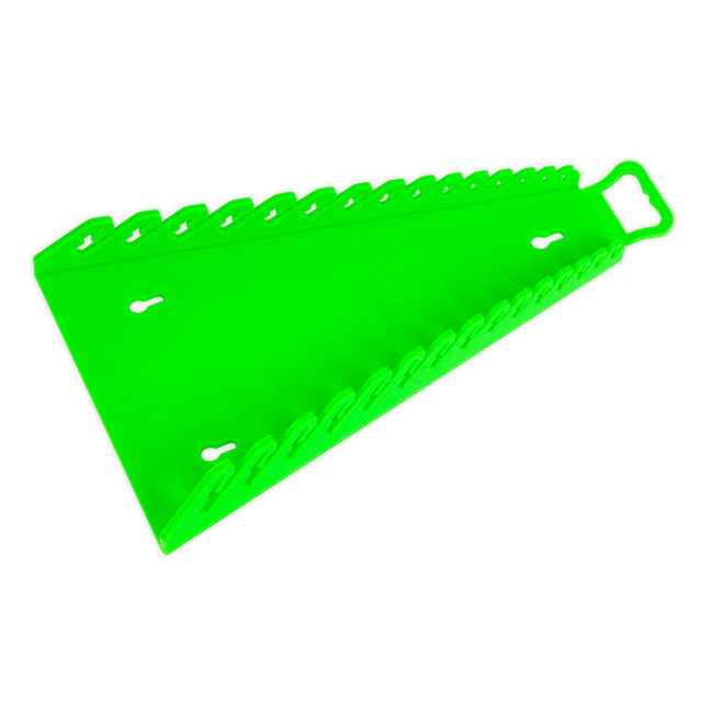 Sealey WR09HV Premier Reverse Spanner Rack Capacity 15 Spanners - Hi-Vis Green