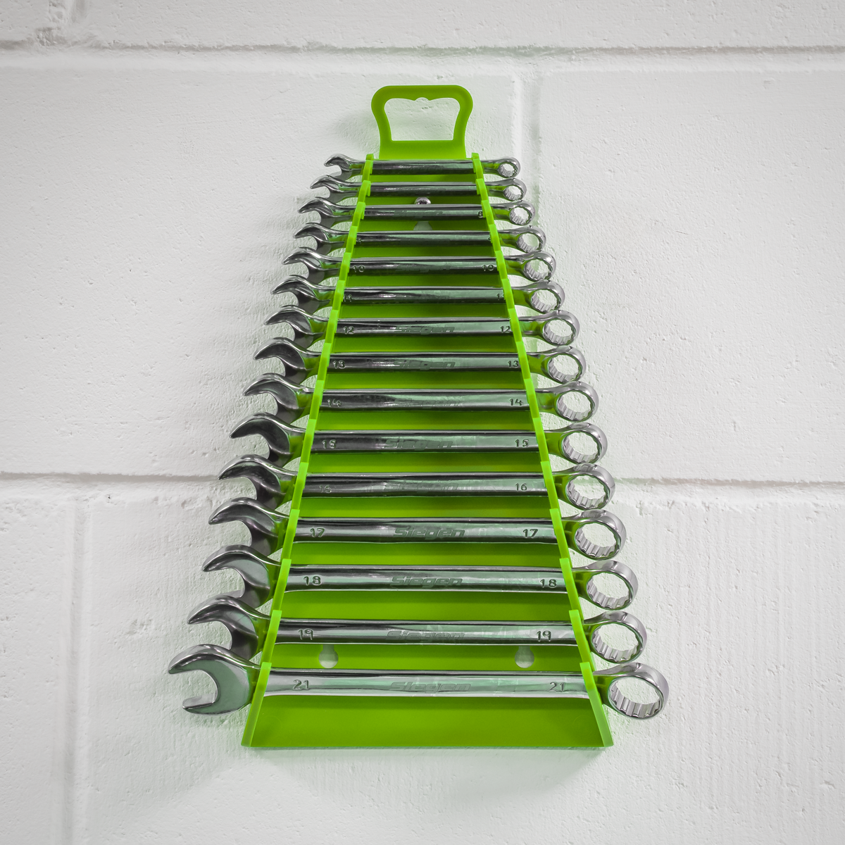 Sealey WR09HV Premier Reverse Spanner Rack Capacity 15 Spanners - Hi-Vis Green - additional view 8