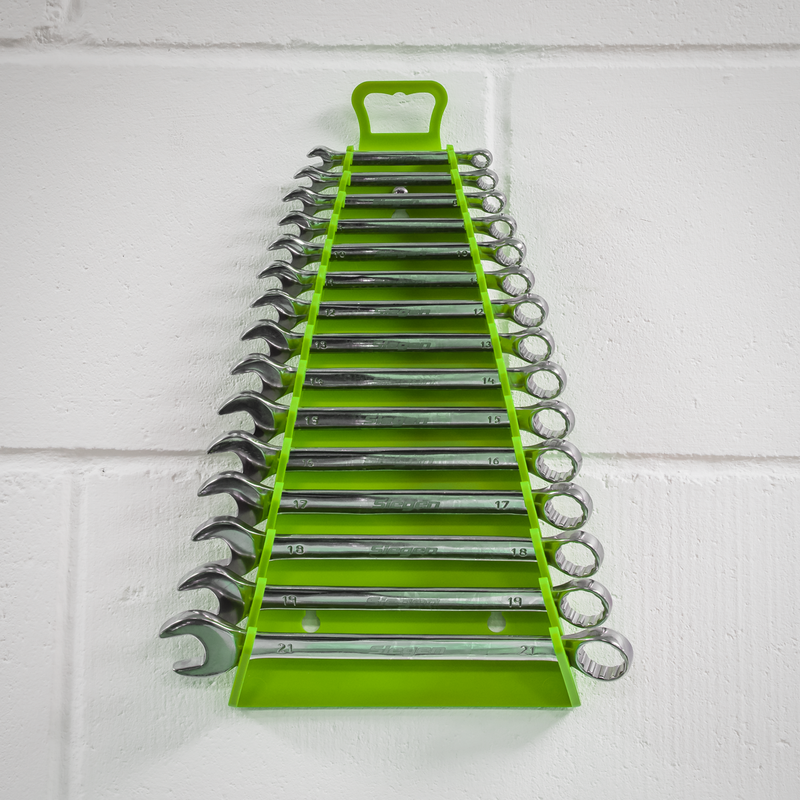 Sealey WR09HV Premier Reverse Spanner Rack Capacity 15 Spanners - Hi-Vis Green - additional view 8