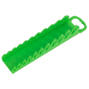 Sealey WR10HV Premier Spanner Rack Capacity 10 Stubby Spanners - Hi-Vis Green