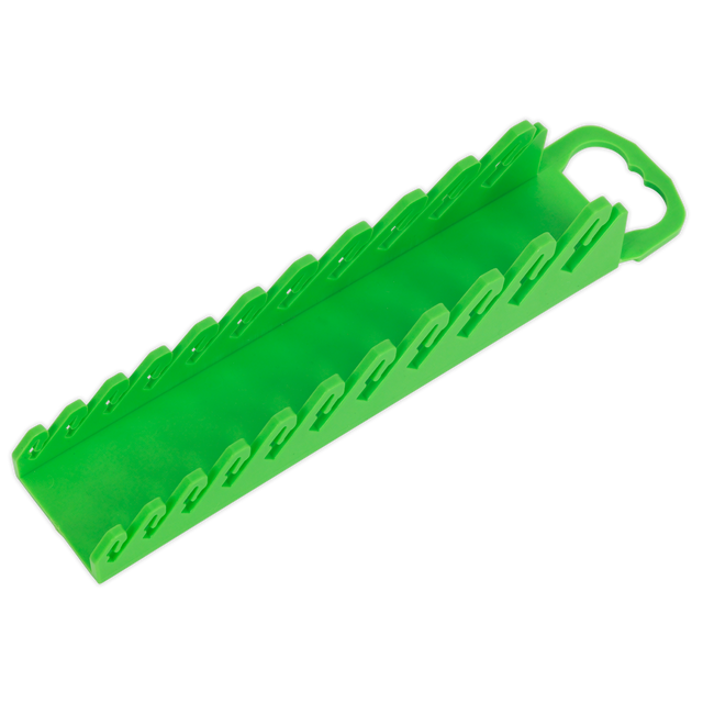Sealey WR10HV Premier Spanner Rack Capacity 10 Stubby Spanners - Hi-Vis Green