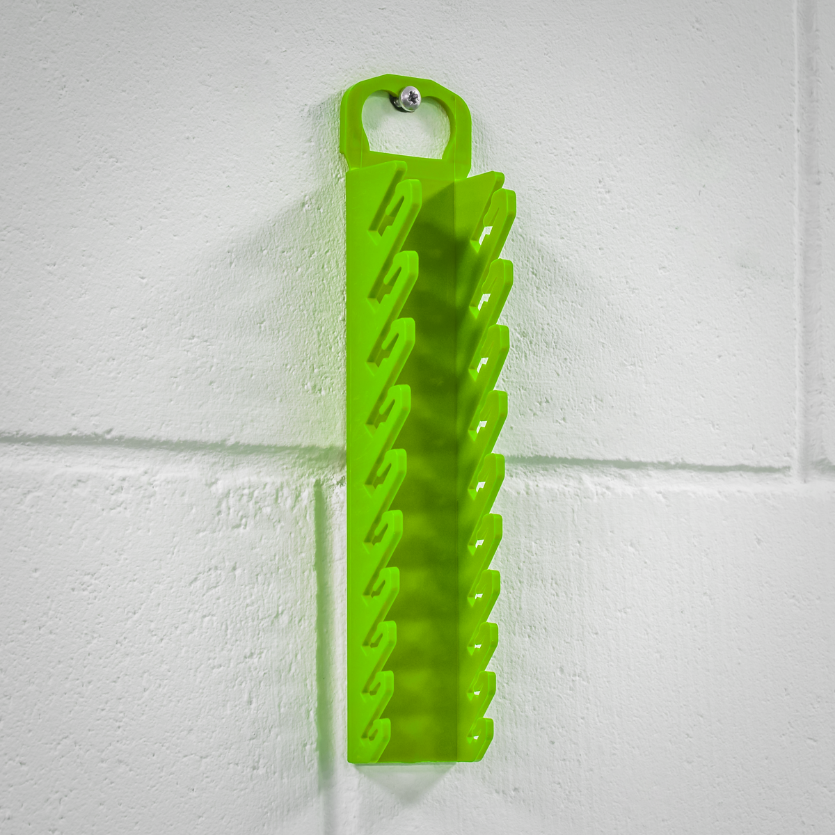 Sealey WR10HV Premier Spanner Rack Capacity 10 Stubby Spanners - Hi-Vis Green - additional view 3