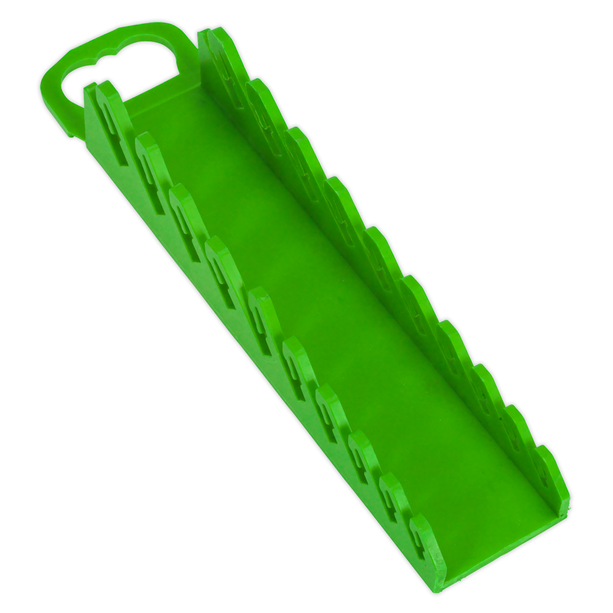 Sealey WR10HV Premier Spanner Rack Capacity 10 Stubby Spanners - Hi-Vis Green - additional view 2
