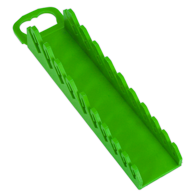 Sealey WR10HV Premier Spanner Rack Capacity 10 Stubby Spanners - Hi-Vis Green - additional view 2