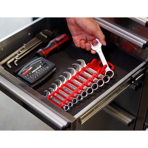 Sealey WR10 Premier Spanner Rack Capacity 10 Stubby Spanners - additional view 2