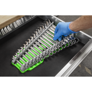 Sealey WR11HV Premier Reversible Spanner Rack 16pc - Hi-Vis Green - additional view 3