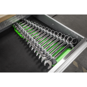 Sealey WR11HV Premier Reversible Spanner Rack 16pc - Hi-Vis Green - additional view 4