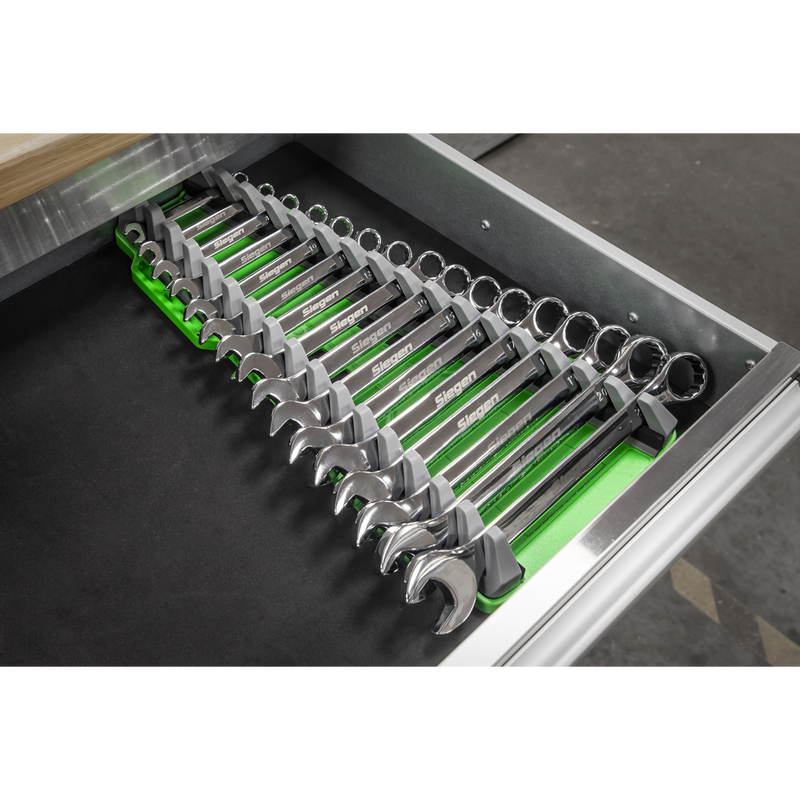 Sealey WR11HV Premier Reversible Spanner Rack 16pc - Hi-Vis Green - additional view 4