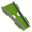 Sealey WR11HV Premier Reversible Spanner Rack 16pc - Hi-Vis Green