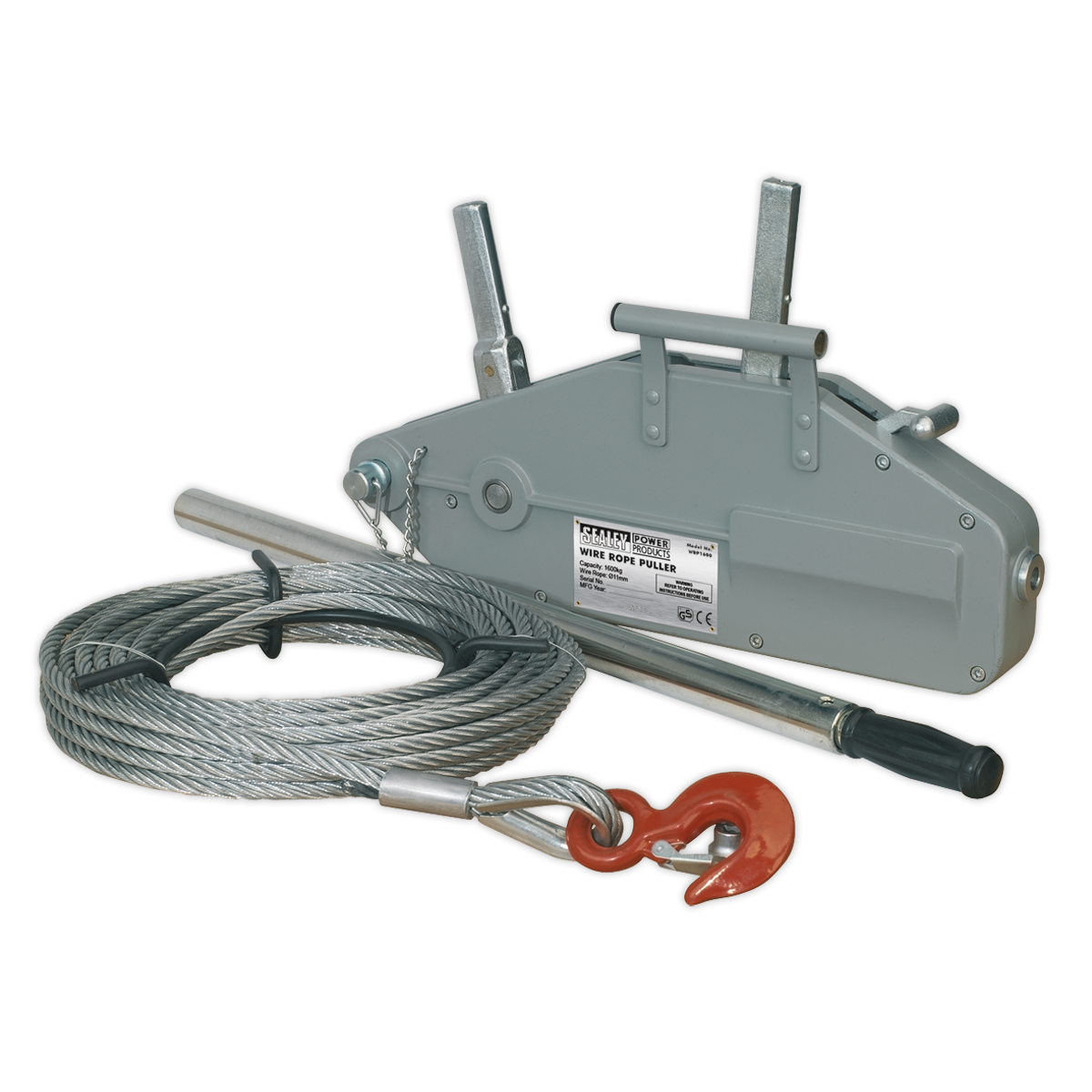 Sealey WRP1600 Wire Rope Puller 1600kg Max Line Force - additional view 2