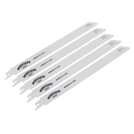 Sealey WRS3013/250 Worksafe® Reciprocating Saw Blade 250mm 14tpi - Pack of 5