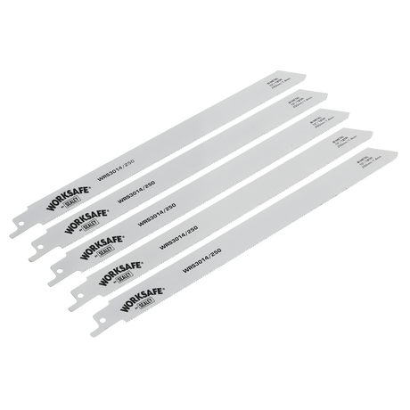 Sealey WRS3014/250 Worksafe® Reciprocating Saw Blade for Metal 250mm 18tpi - Pack of 5