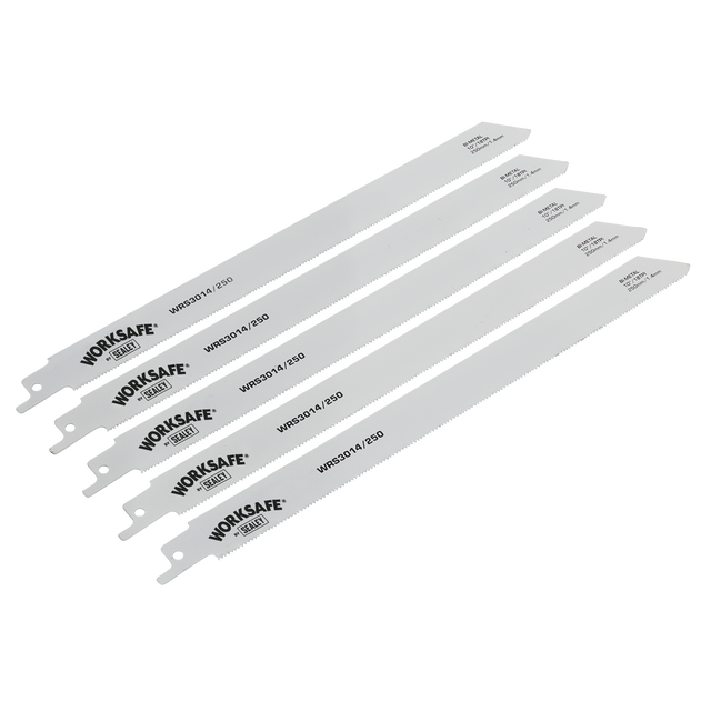 Sealey WRS3014/250 Worksafe® Reciprocating Saw Blade for Metal 250mm 18tpi - Pack of 5