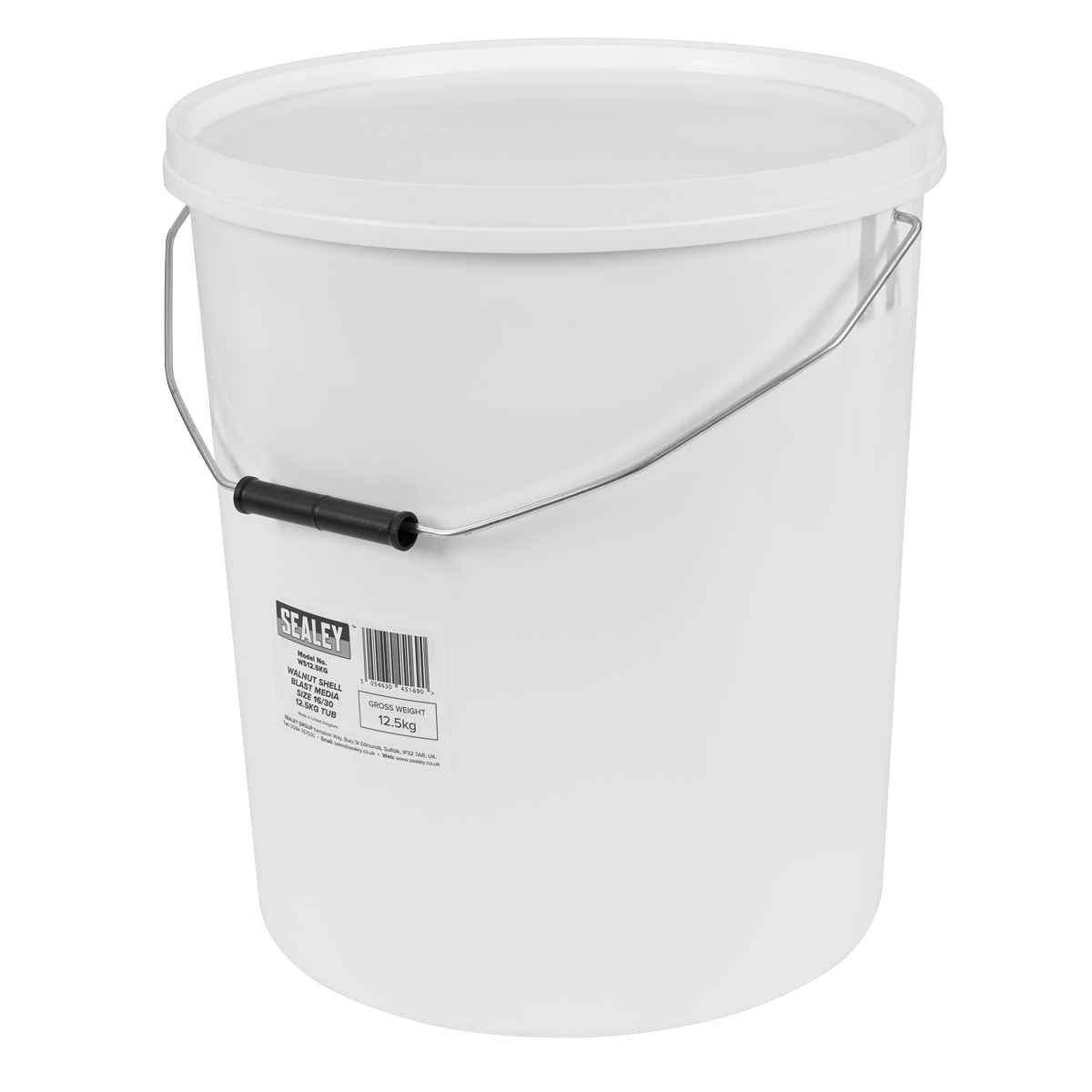 Sealey WS12.5KG Walnut Shell Blast Media - Size 16/30 - 12.5kg Tub - additional view 5
