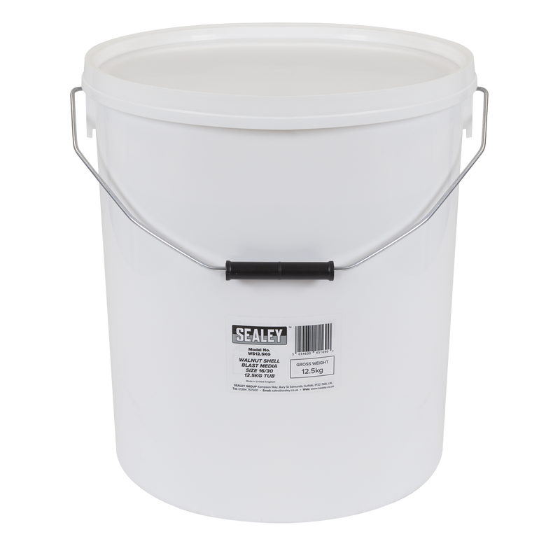 Sealey WS12.5KG Walnut Shell Blast Media - Size 16/30 - 12.5kg Tub - additional view 6