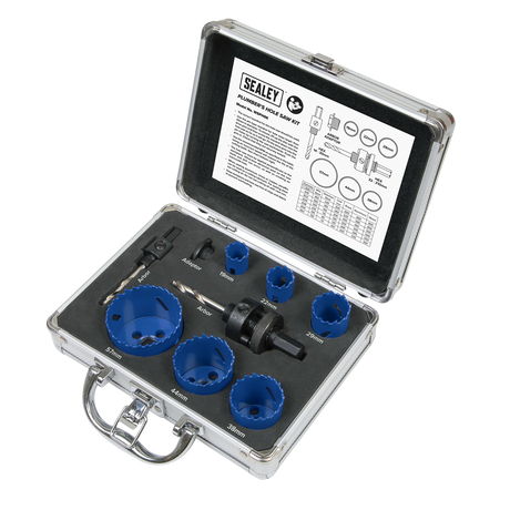 Sealey WSPHSK Plumber's Hole Saw Kit 9pc