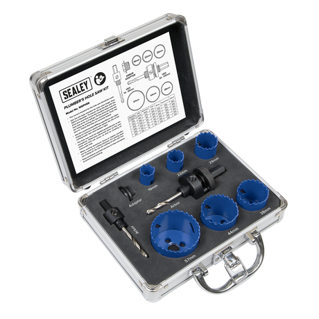 Sealey WSPHSK Plumber's Hole Saw Kit 9pc - additional view 2