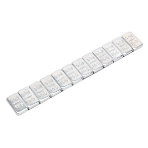 Sealey WWSA5 Steel Adhesive Wheel Weight 5g Strip of 12 - Pack of 100