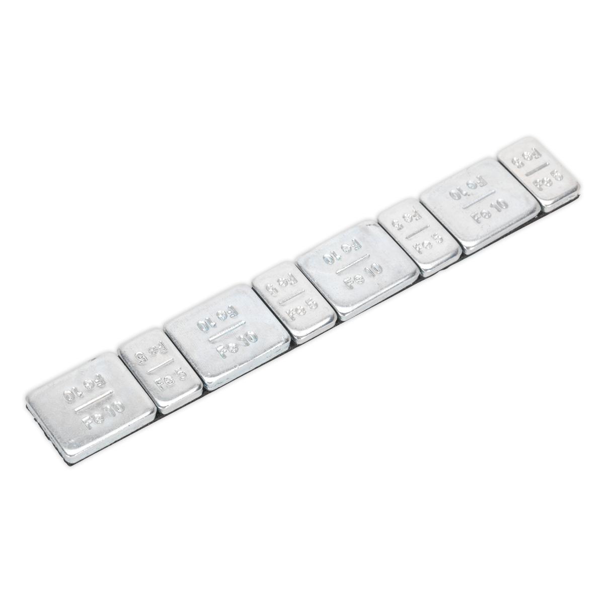 Sealey WWSA510 Steel Adhesive Wheel Weight 5/10g Strip of 8 - Pack of 100