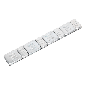 Sealey WWSA510 Steel Adhesive Wheel Weight 5/10g Strip of 8 - Pack of 100