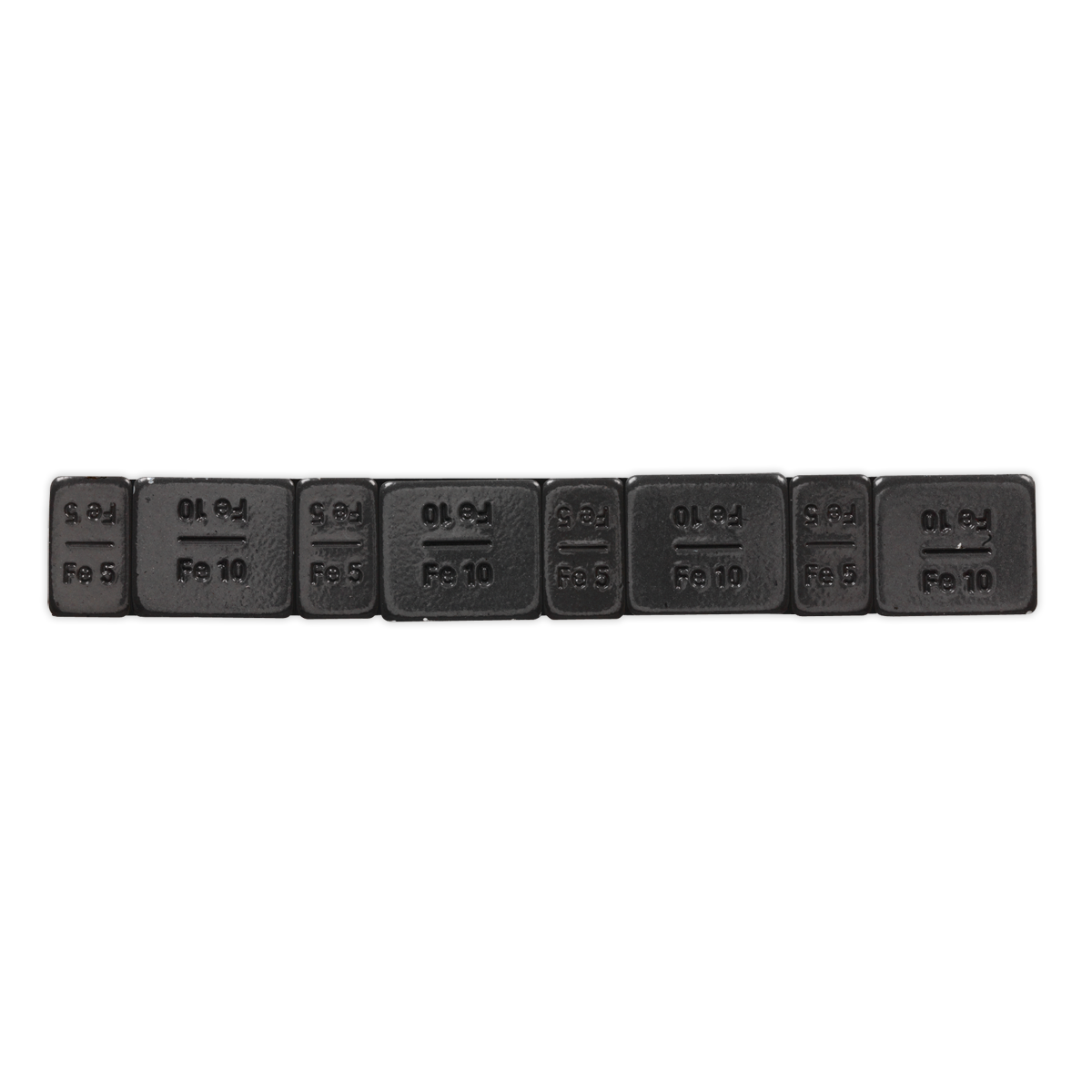 Sealey WWSA510B Black Steel Adhesive Wheel Weight 5/10g Strip of 8 - Pack of 50 - additional view 2