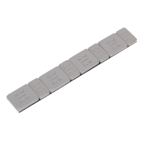 Sealey WWSA510PC Plastic Coated Zinc Plated Adhesive Wheel Weight 5/10g Strip of 8 (4 x Each Weight) - Pack of 100