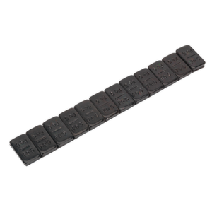 Sealey WWSA5B Black Steel Adhesive Wheel Weight 5g Strip of 12 - Pack of 50