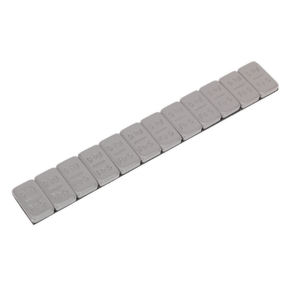 Sealey WWSA5PC Plastic Coated Zinc Plated Steel Adhesive Wheel Weight 5g Strip of 12 - Pack of 100
