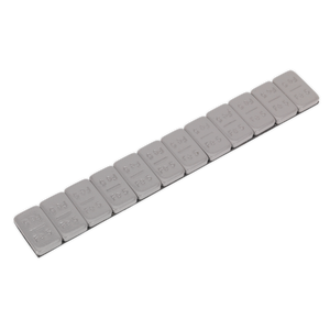 Sealey WWSA5PC Plastic Coated Zinc Plated Steel Adhesive Wheel Weight 5g Strip of 12 - Pack of 100