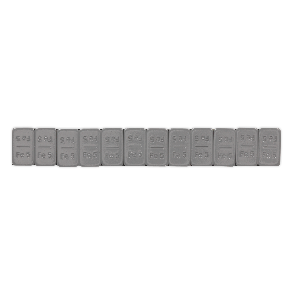 Sealey WWSA5PC Plastic Coated Zinc Plated Steel Adhesive Wheel Weight 5g Strip of 12 - Pack of 100 - additional view 2