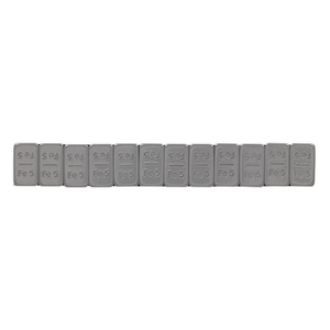 Sealey WWSA5PC Plastic Coated Zinc Plated Steel Adhesive Wheel Weight 5g Strip of 12 - Pack of 100 - additional view 2