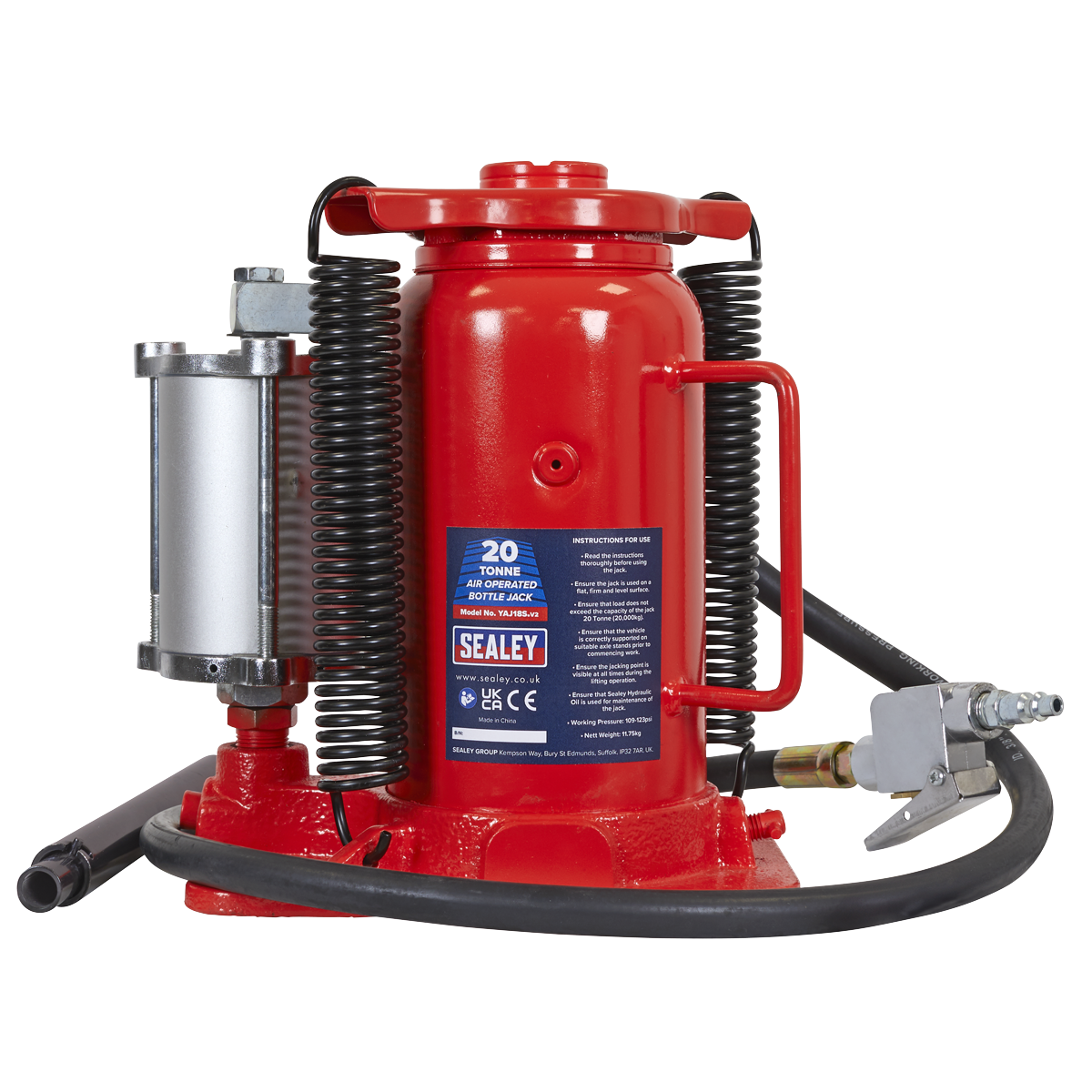 Sealey YAJ18S Air Operated Bottle Jack 20 Tonne - additional view 4