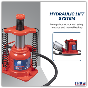 Sealey YAJ20SLE Low Profile Air Operated Hydraulic Bottle Jack 20 Tonne - additional view 5