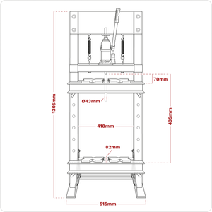 Sealey YK10ECF Hydraulic Floor Type Press 10 Tonne - additional view 7