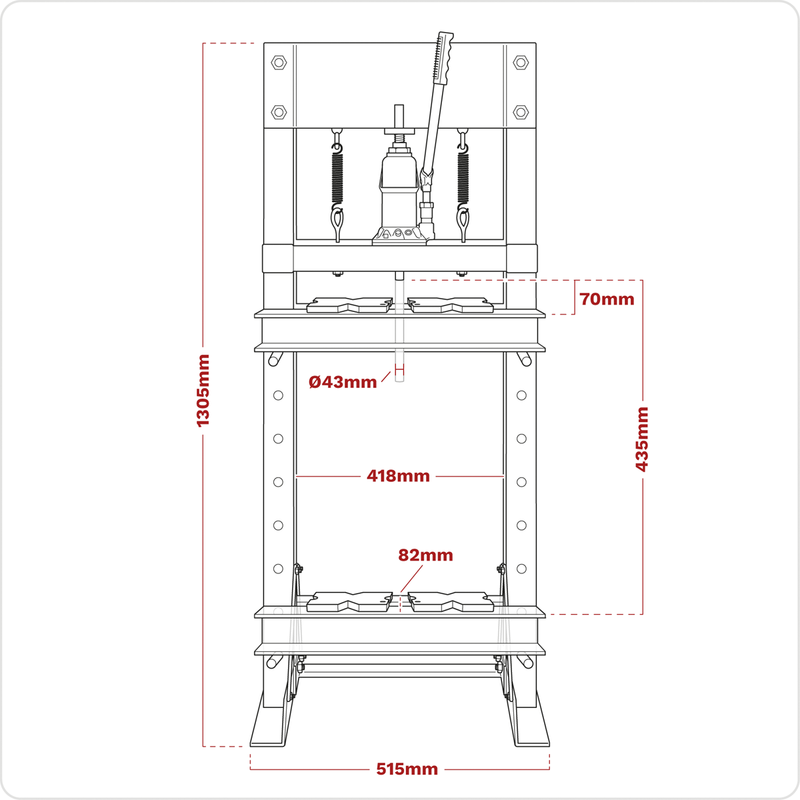 Sealey YK10ECF Hydraulic Floor Type Press 10 Tonne - additional view 7