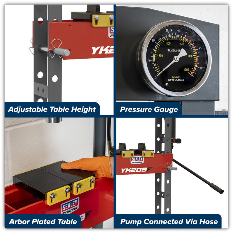 Sealey YK209F Premier Heavy-Duty Floor Type Hydraulic Press 20 Tonne - additional view 11