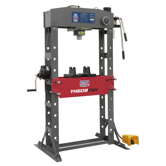 Sealey YK509FAH Premier Air/Hydraulic Floor Type Press with Foot Pedal 50 Tonne