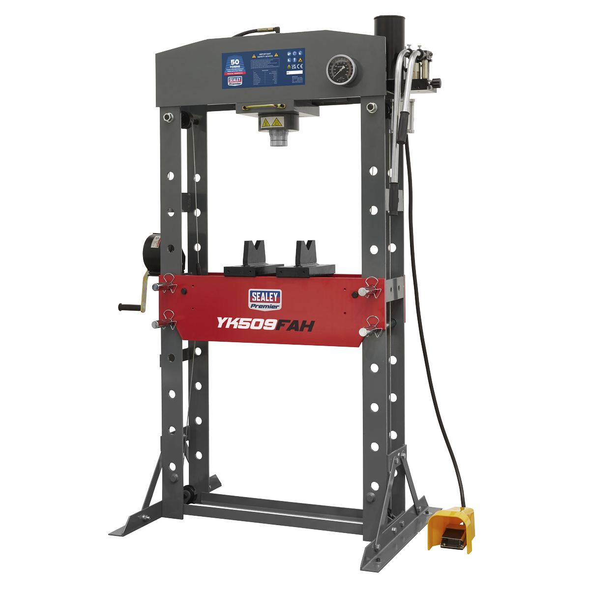 Sealey YK509FAH Premier Air/Hydraulic Floor Type Press with Foot Pedal 50 Tonne - additional view 2