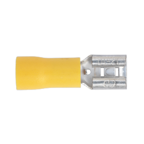 Sealey YT13 Push-On Female Terminal 6.3mm, Yellow - Pack of 100