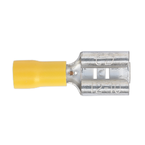 Sealey YT14 Push-On Female Terminal 9.5mm, Yellow - Pack of 100