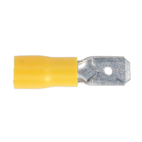 Sealey YT15 Push-On Male Terminal 6.3mm, Yellow - Pack of 100
