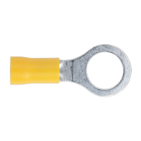 Sealey YT16 Easy-Entry Ring Terminal 10.5mm (3/8"), Yellow - Pack of 100