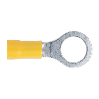 Sealey YT16 Easy-Entry Ring Terminal 10.5mm (3/8"), Yellow - Pack of 100