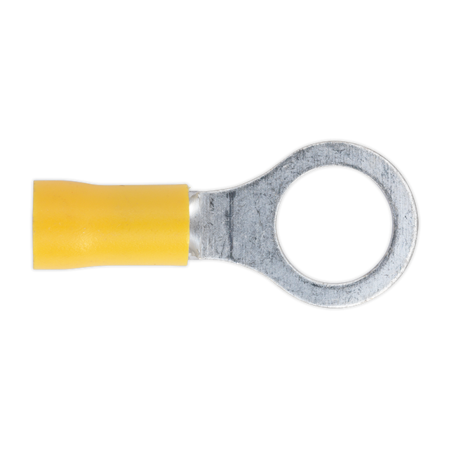 Sealey YT16 Easy-Entry Ring Terminal 10.5mm (3/8"), Yellow - Pack of 100